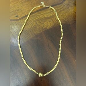 Elegant Gold Tone Stainless Beaded Necklace
